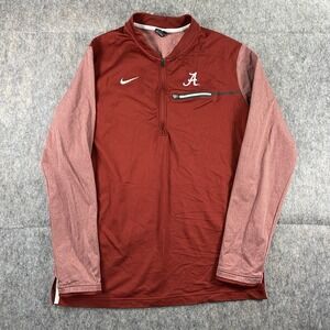 Nike University of Alabama 1/2 Zip Pullover Men Large Long Sleeve Golf Roll Ride
